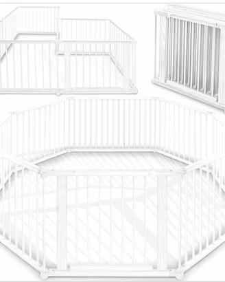 Box per Bambini di 7metri, pieghevole (Bianco)