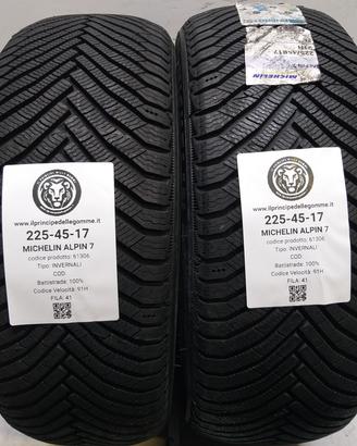 2 GOMME 225 45 17 MICHELIN A61306
