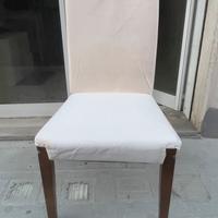 Sedie da pranzo imbottite in legno di rovere