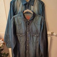 2 camicie da uomo in denim,XL ,Cotton & Silk