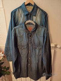 2 camicie da uomo in denim,XL ,Cotton & Silk