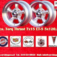 2 pz cerchi Chevrolet Torq Thrust 7x15 ET-5 5x120.