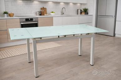 Tavolo da pranzo allungabile in vetro