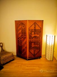 Paravento in legno pirografato Gianmaria Potenza