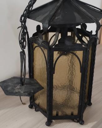 Lanterna in ferro vintage anni '50