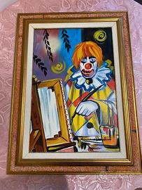 Quadro clown Romano Mussolini