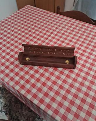 porta incenso in legno vintage 