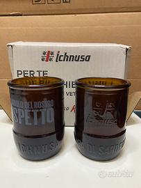 Birra ICHNUSA 2 bicchieri da collezione, nuovi
