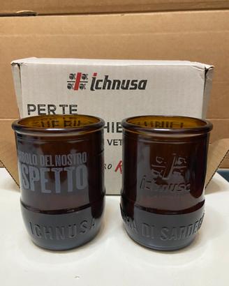 Birra ICHNUSA 2 bicchieri da collezione, nuovi