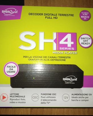 DECODER DIGITAL TV DIGIQUEST SH4 FULL HD Nuovo