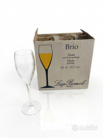 6 Flute Brio Luigi Bormioli 10cl Perlage