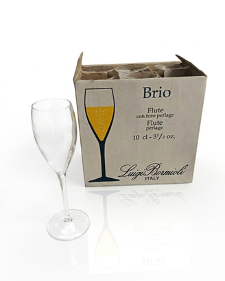 6 Flute Brio Luigi Bormioli 10cl Perlage