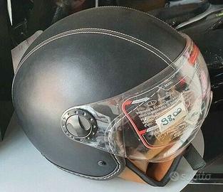 Casco MOTO SCOOTER VESPA CUSTOM LAMBRETTA PELLE