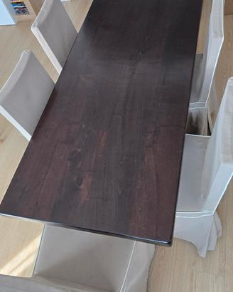 Tavolo in Legno Massello shabby chic Allungabile