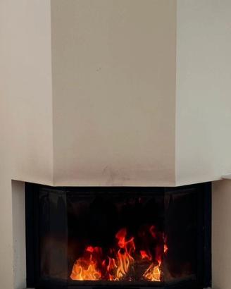 termocamino idronico a legna