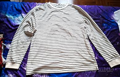 Maglia J. HART e BROS. bianca righe nero XXL Usata