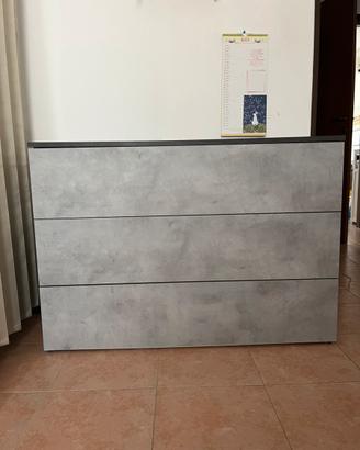 Cassettiera comò e specchio