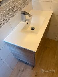 Mobile bagno sospeso con lavabo