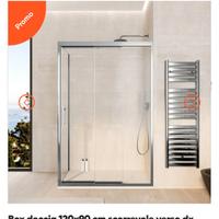Box doccia 120x90 h195 vetro temperato