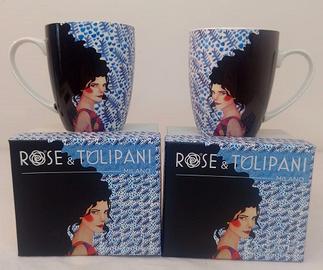 Coppia mug Rose & Tulipani Milano con scatole