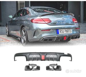 DIFFUSORE MERCEDES C205 15-21 LOOK BRABUS NERO LUC