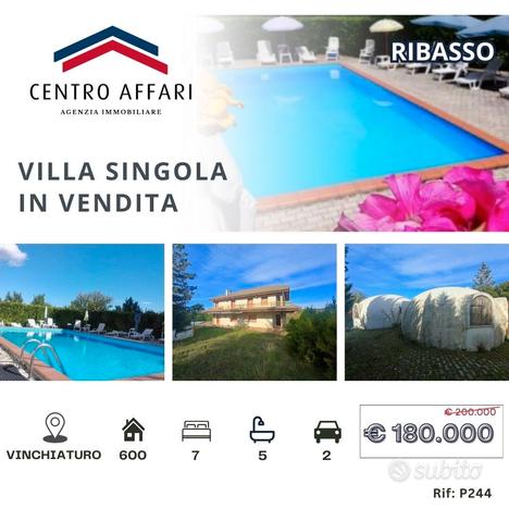 Panoramica villa singola con piscina - Ribasso