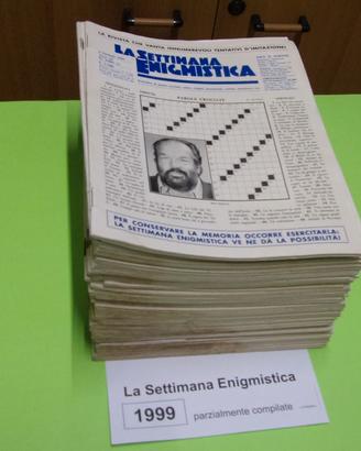 LA SETTIMANA ENIGMISTICA, anno 1999, parzialmente