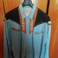 camicia uomo jeans stile western 