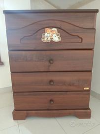 mobile cassetti in noce 