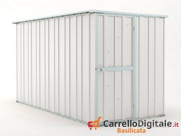 deposito attrezzi giardino 175x307cm 5,4mq bianco