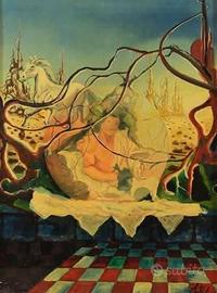 Olio su tela Luigi sosti 60 per 80