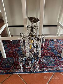 Lampadario vintage in metallo