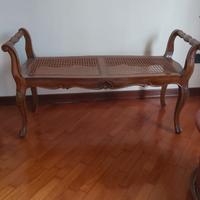 Panca antica in legno e paglia di Vienna, Cremona