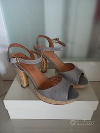 sandalo donna grigio perla 