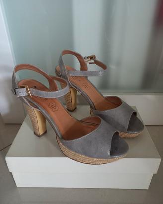 sandalo donna grigio perla 