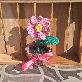 piantina all'uncinetto margherita 