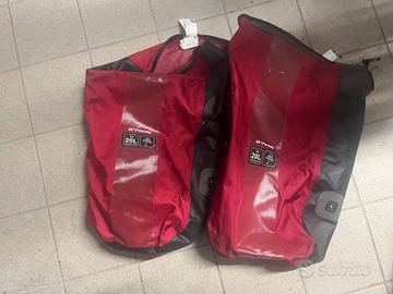 Porta pacchi laterali da bici, rossi. 20L - Btwin