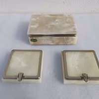 Posacenere e portasigarette in pietra onice 