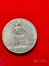 10 lire argento 1931 vaticano pioxl
