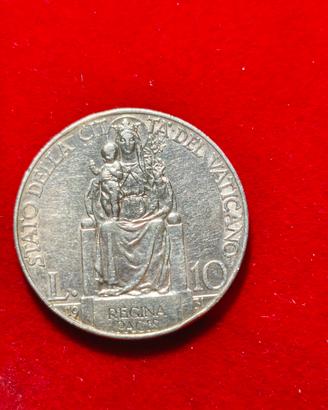 10 lire argento 1931 vaticano pioxl