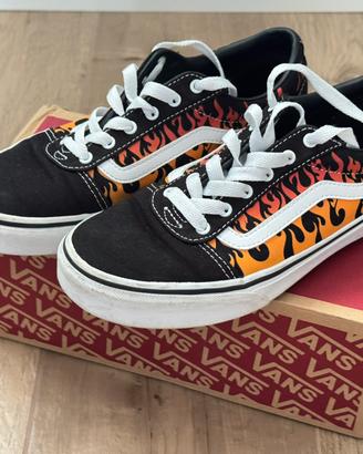 Scarpe Vans Bambino Ward Flame black/white 35