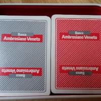 Carte da poker Banco Ambrosiano Veneto cofanetto
