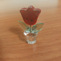 Tulipano rosso Swarovski da collezione