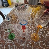 set bicchieri vetro murano