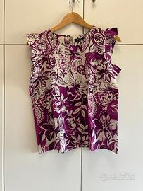 casacca camicia donna fucsia fantasia
