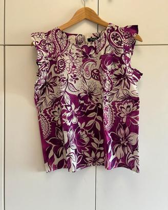 casacca camicia donna fucsia fantasia