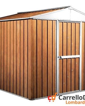 Box baracca lamiera Acciaio 275x175 fin legno