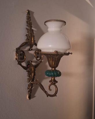 2 appliques da parete in ottone