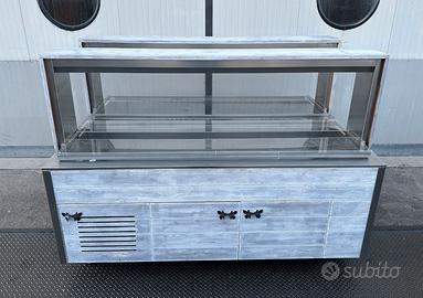 Carrello - isola buffet doppio caldo - freddo