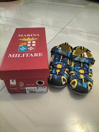 sandali chiusi bicolor per bambini marina militare
